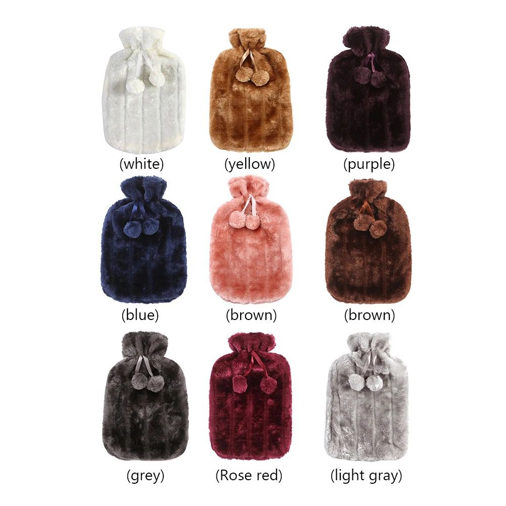 Hot water bottles with faux fleece cover - Image 2