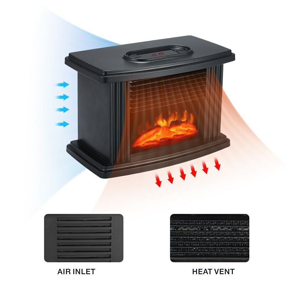 1000W Electric Fireplace Heater With E Control