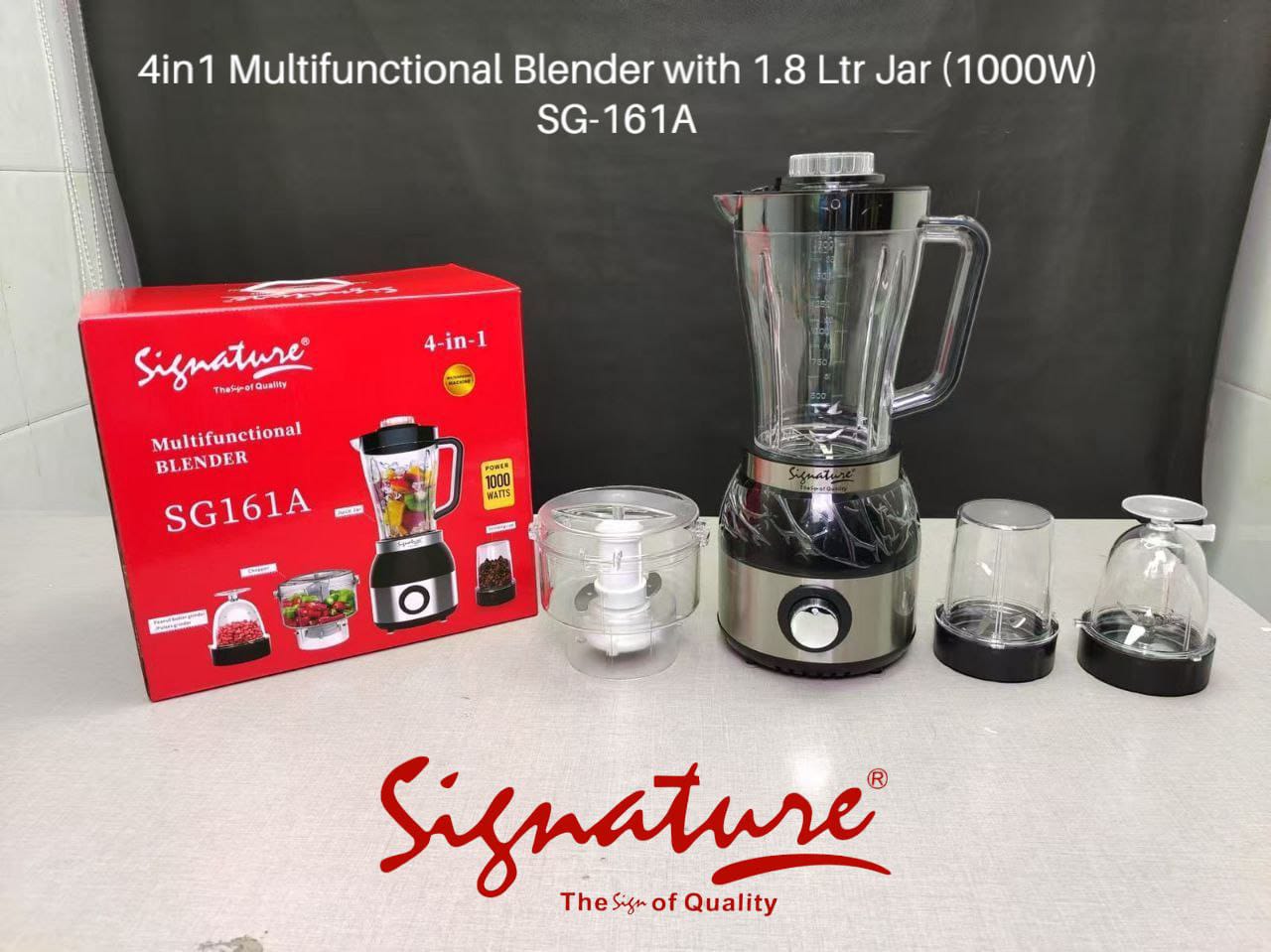 4in1 Multifunctional Blender with 1.8 Ltr Jar (1000W)  SG-161A