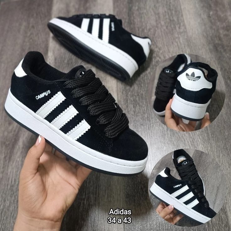 Addidas Campus Black and White Sneakers size 36-45