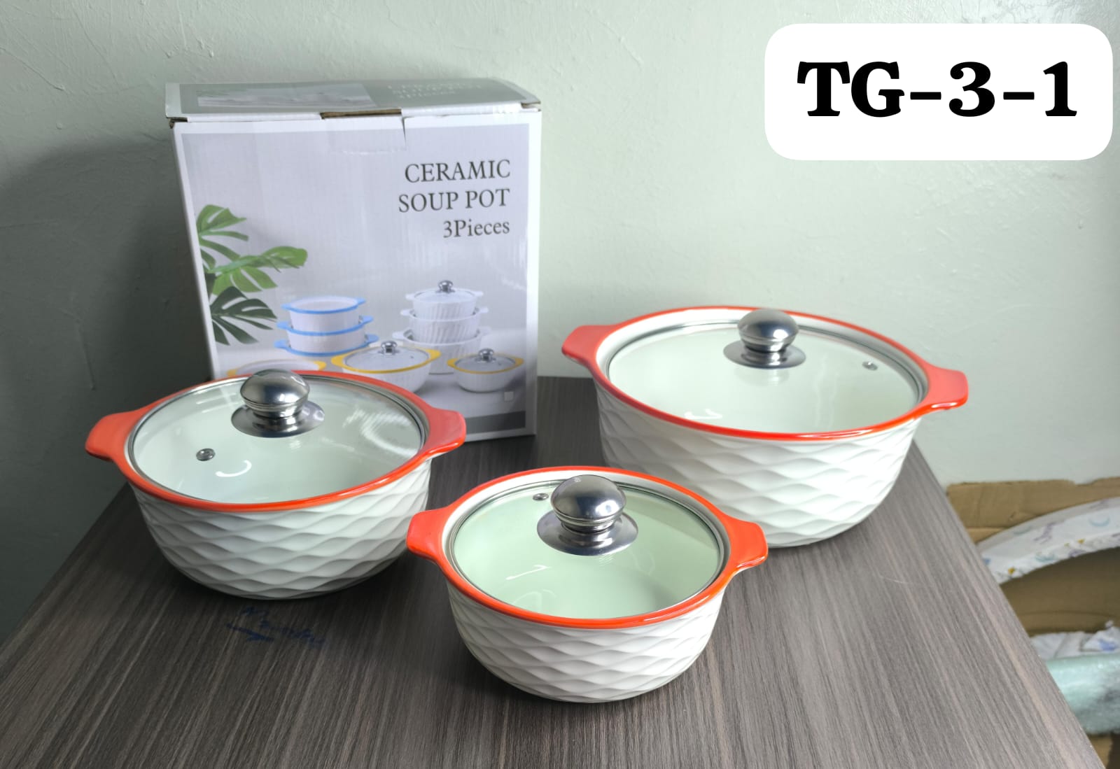 3 Pc Ceramic Serving Bowls TG-3-1/2/3*