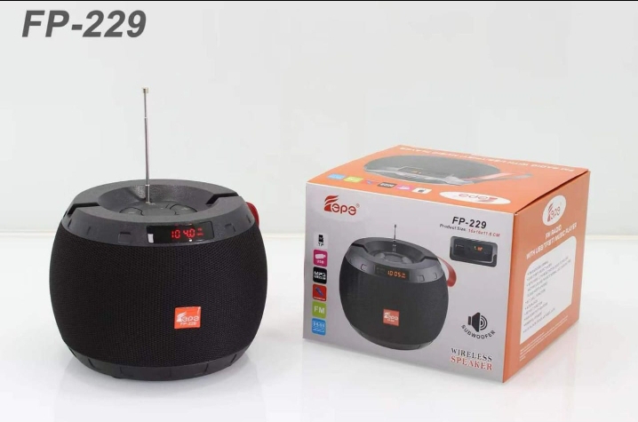 *FP-229 Wireless Speaker ,TF USB, Bluetooth -Black