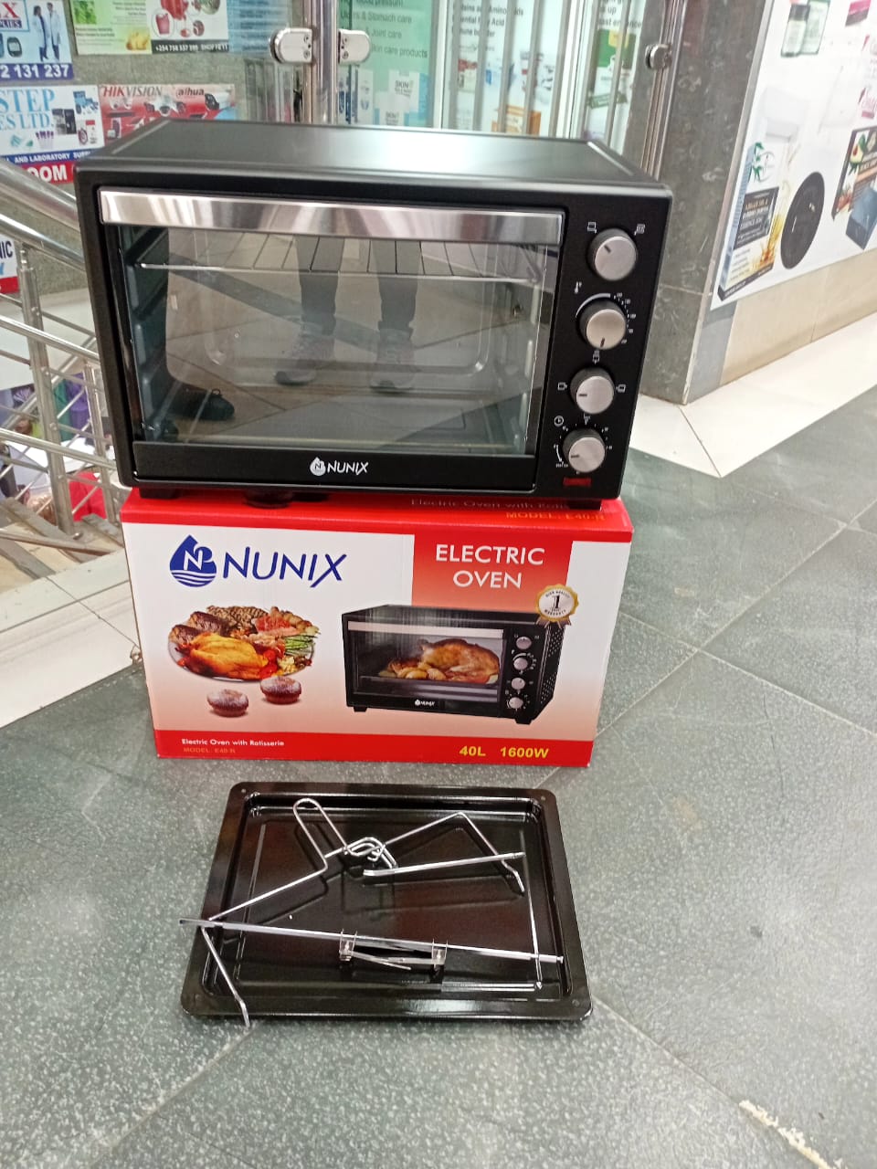 Nunix 40litres electric  oven with Rotisserie Grill