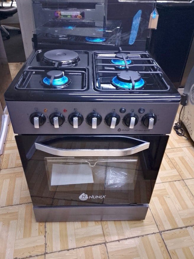 Nunix 60 by 60 Cooker with Electric Oven 3G+1E