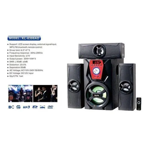 AILIPU 3.1CH Bluetooth Woofer Home Theatre Speaker System KL-6306AD with USB/FM - Image 2