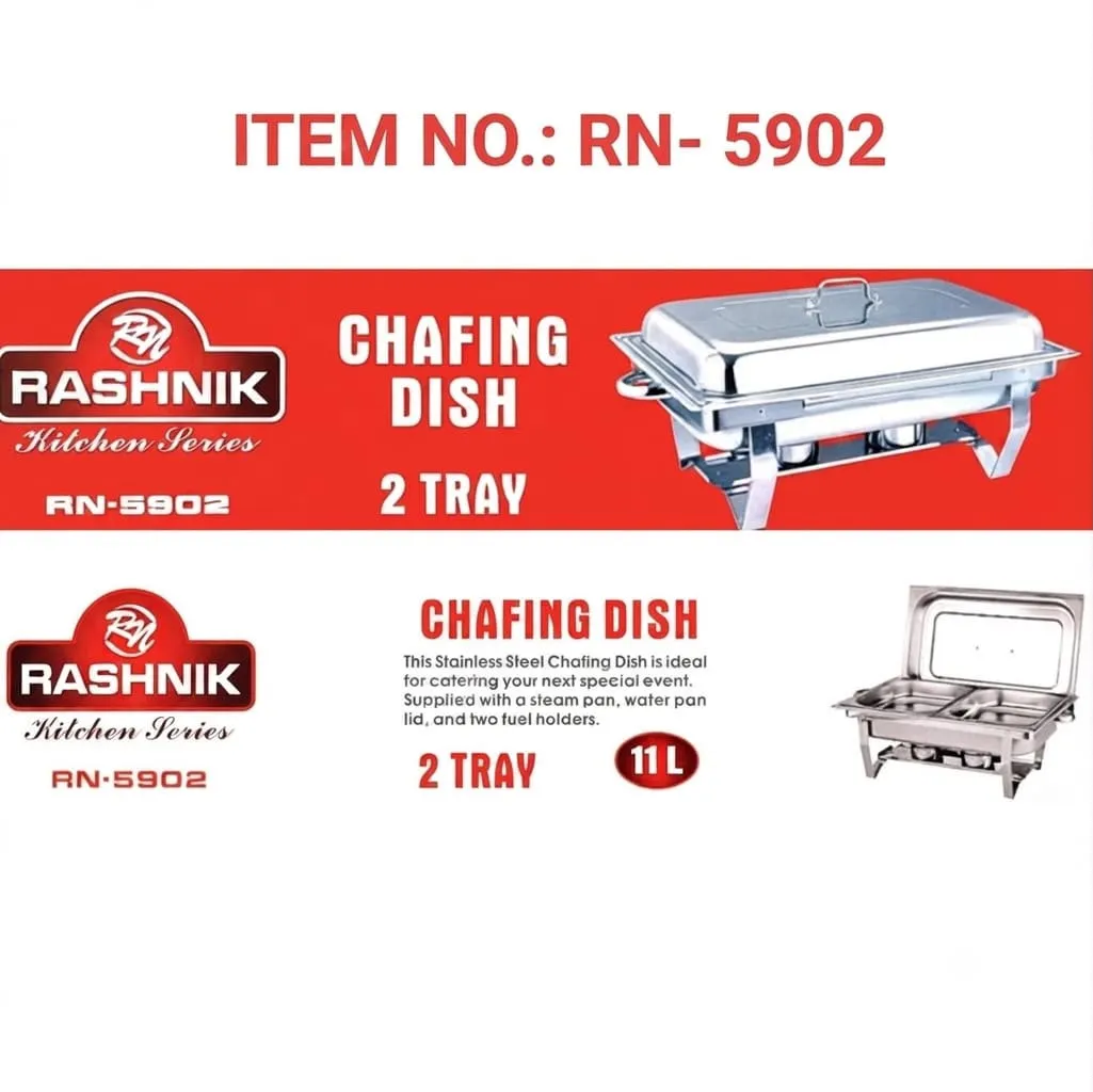 Double tray Rashnik 11ltr Stainless steel chaffing dish - Image 3