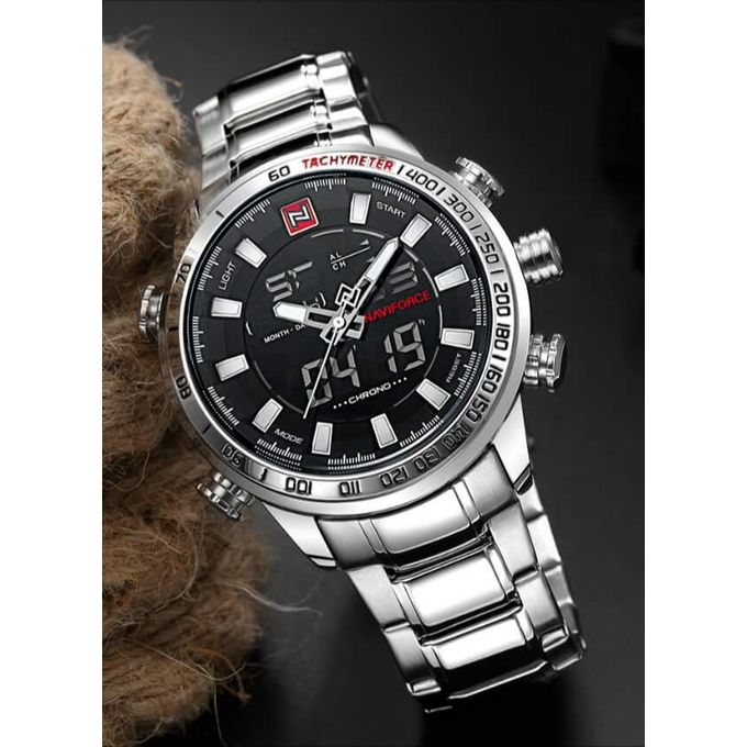 Naviforce Fashion 9093 SBW 2In1 Digital Watch Men's Watches 3 - Image 3