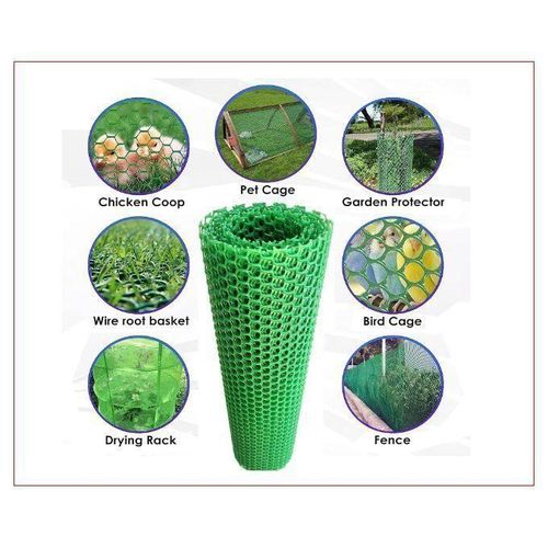 Light Green Plastic Poultry Mesh per Meter