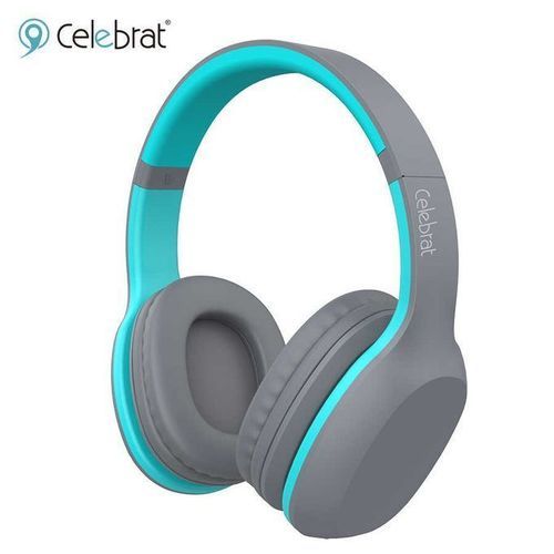 Celebrat A18 Wireless Bluetooth Headphones Wit Extra Bass Blue