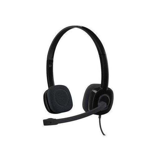 Logitech H151 Wired Headset, Analog Stereo Headphones with Rotating Noise-Cancelling Microphone