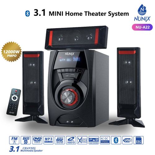Nunix NU-A22 3.1 Woofer | mini Home Theatre Speaker System - Image 2