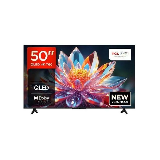 50T6D 50 inch QLED Smart TV 2026 120Hz VRR AiPQ HDR10+ MEMC 2GB+16GB Dolby Atmos Frameless, Bluetooth, Netflix & YouTube (1YR WARRANTY)