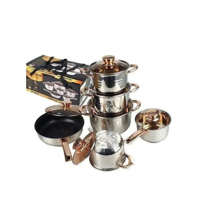 New in 🔥🔥EDENBERG 12pc Stainless Steel Cookware Set - Image 2