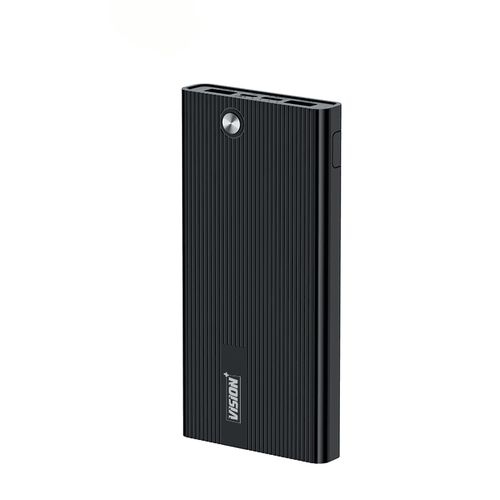 Vision Plus Power Bank 10000mAh VPPB10A - Black, (1YR WRTY)