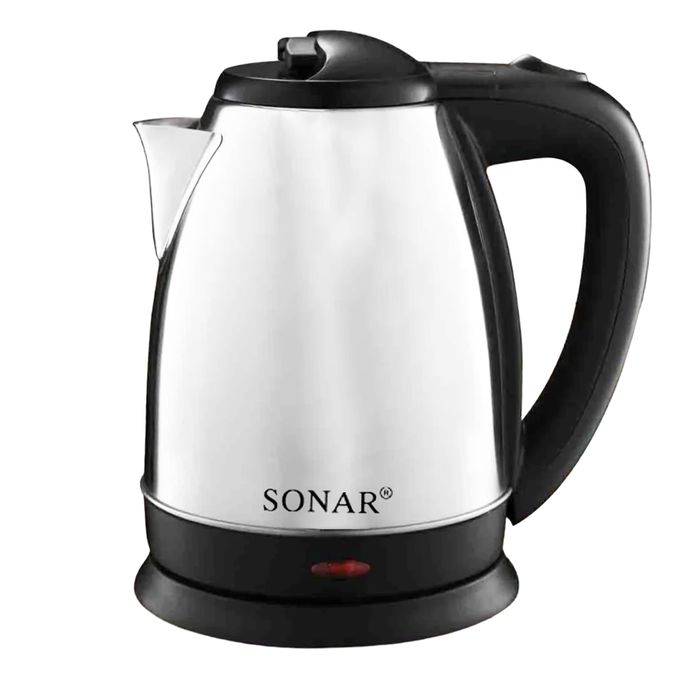 Sonar Stainless Steel 1.8Ltr Electric Kettle,1.5m Power Cord,1500W Fast Boil 1YR WRTY