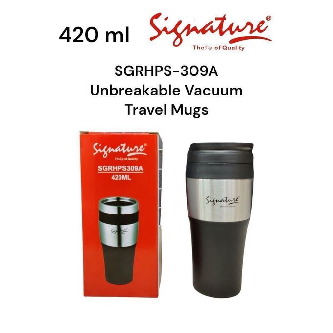 Signature Coffee Tea Travel Mug Stainless Steel Vacuum Flasks