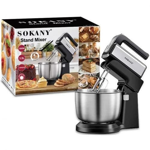 Sokany 3.5L Electric Stand Kneading Machine Fully Automatic Mixer Dough Food Batter Beater Egg Blender Whisk 5 Speed Adjustment For Kitchen - Image 5