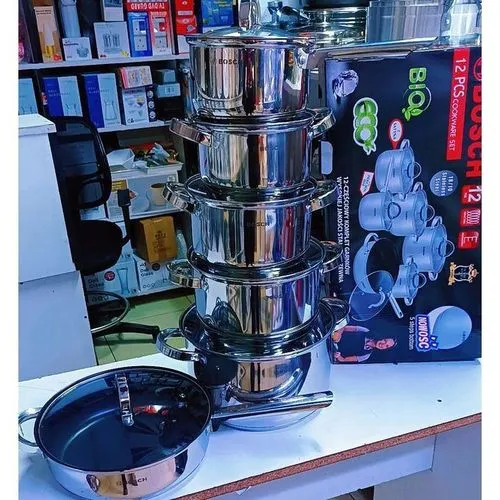 12PC Bosch Stainless Steel COOKWARE - Image 2