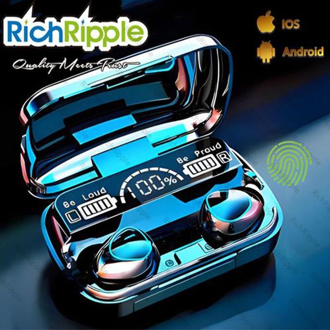 Main image of RichRipple M10 LED Display Bluetooth Headsets 9D Stereo Wireless Earphones Earpods