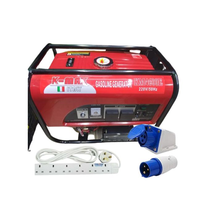 K-Max KM4600 Gasoline Power Generator With Free Extension Cable 2.4KVA - Image 2