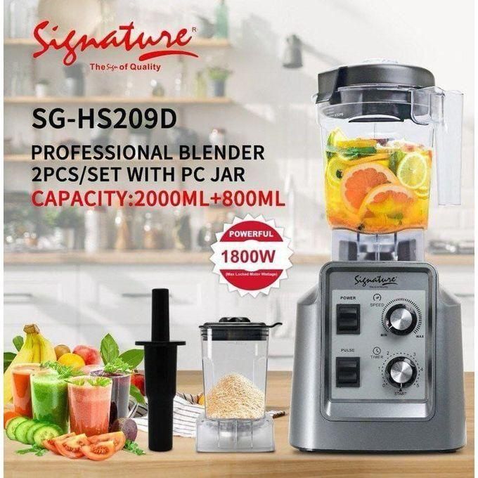 Main image of Signature 2 In 1 High Power Commercial Kitchen Heavy Duty Blender With A Grinder-1800Watts And 2L Jar, 800ML Grinder Jar