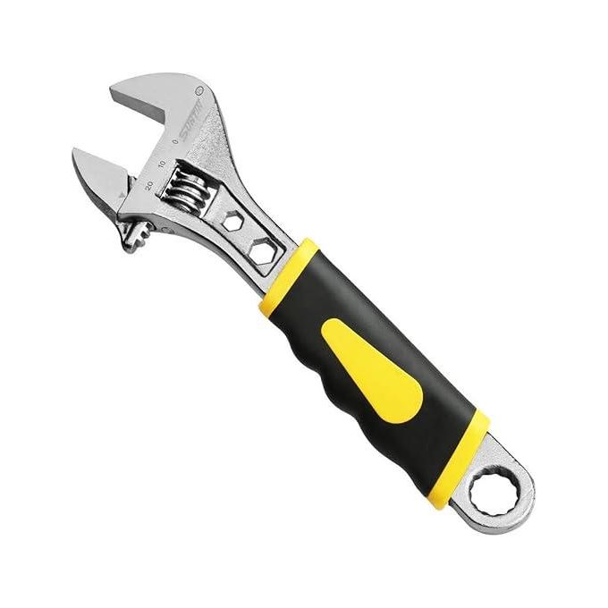 Adjustable Wrench spanner 6 inch with Ergonomic Rubber Grip, Movable Jaw for Both Professional and DIY Use