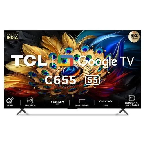 TCL 55C655 55" QLED 4K Smart TV - Dolby Vision, Google TV, 120Hz