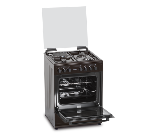 Von VAC6SV31UB 3 Gas + 1 Electric Cooker - Brown - Image 4