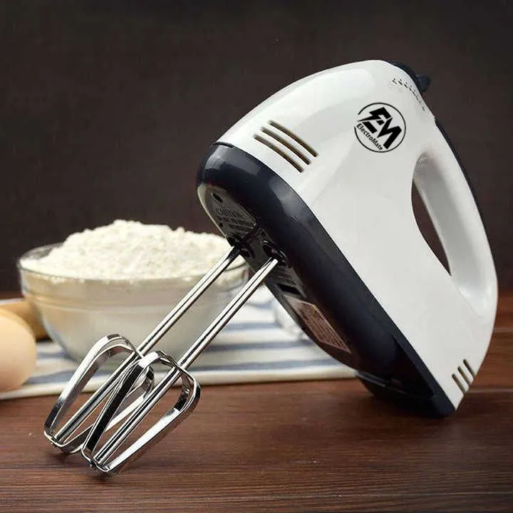 Main image of EM Hand Mixer Whisk Egg Beater Food Stirrer Grinder Blender Kitchenware Kitchen Tools Utensils Cooking Machine Cookware White ElectroMate