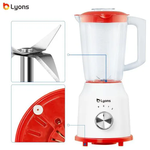 LYONS 1.6L 2 In 1 Motor Stainless Steel Blender YT-138/TY-121 Quality With Grinder Juicer White[[Black Friday!] Limited Offer] - Packaging