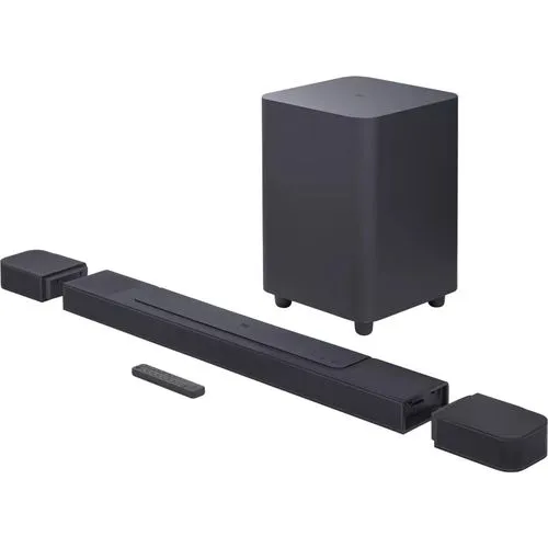 JBL BAR 1000 Channel Soundbar with Detachable Wireless Surround Speakers and 10” Wireless Subwoofer - Black