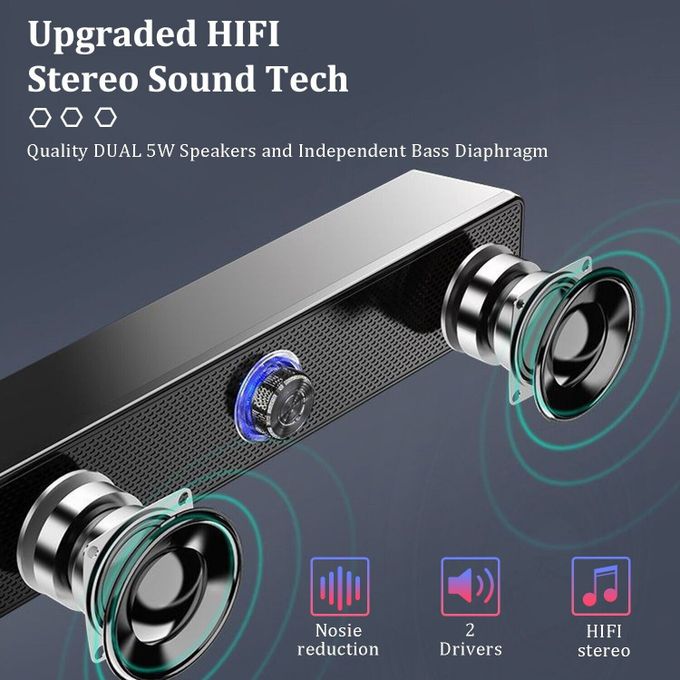 Bluetooth Speaker 4D Subwoofer Wired Speaker For Laptop, TV - Image 5