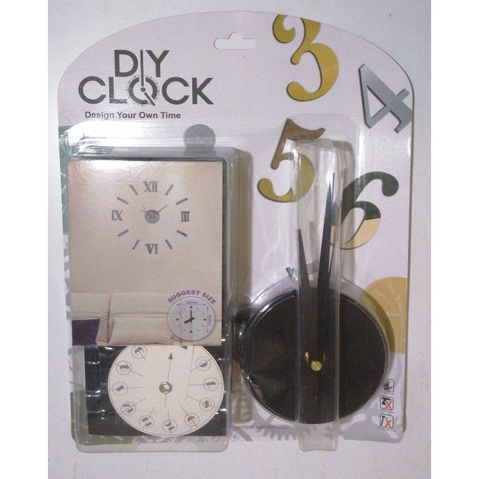 Silent 3D DIY Wall Clock - Large Modern Design - Roman Black - Image 3