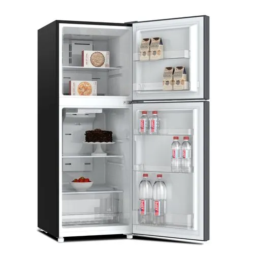 HOT DEAL 🤝 🔥🔥Mika 138L Double Door Refrigerator - Dark Silver, Top Mount Freezer, Direct Cool, Compact Design - Image 4