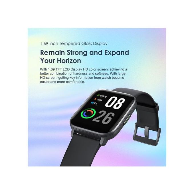 Oraimo Smartwatch Lite 1.69'' TFT With Call & Message Reminder, 61 Sport Modes-Black - Image 3