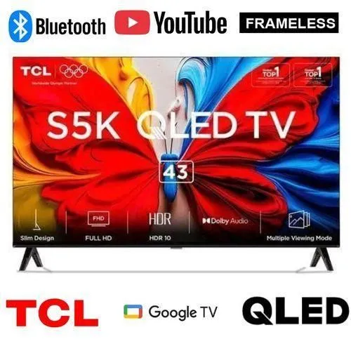 TCL 43S5K 43" QLED Smart TV 2025 - FHD, Google TV, Dolby Audio, Wi-Fi