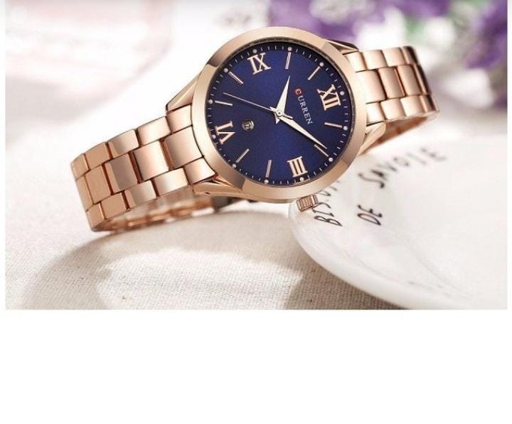 Curren Rose Gold Blue Watch. - Image 2