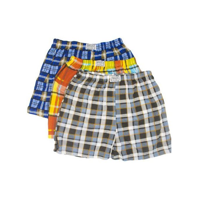 Fashion 6Pcs Soft Cotton Checked Men's Boxers – Multicolor - Image 3