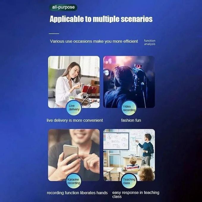 K35 Portable Wireless Lavalier Mic – High-Quality Sound for Vlogs, Conferences, and Videos - Back view