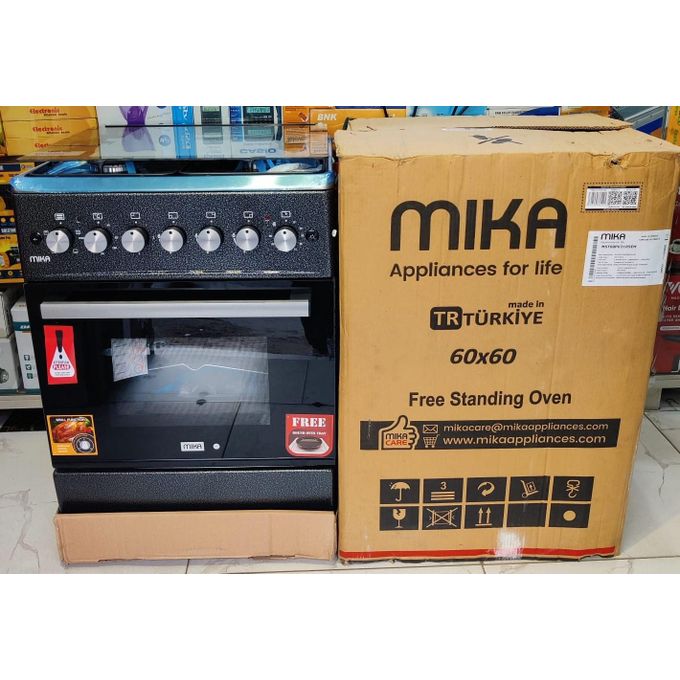 Mika 60 by 60, 3G+1E, Free Standing Cooker with Electric Oven - Image 2