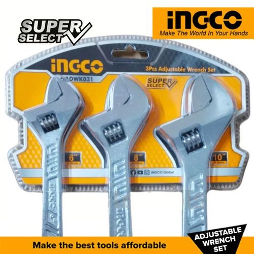 Ingco Adjustable Wrench Set 6'' 8'' 10'' Ingco Heavy Duty Wrenches Set
