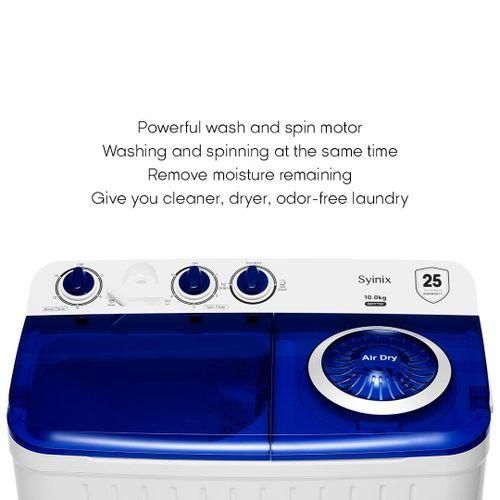 Synix Twin Tub Washing Machine-10kg Semi-Automatic - Image 3