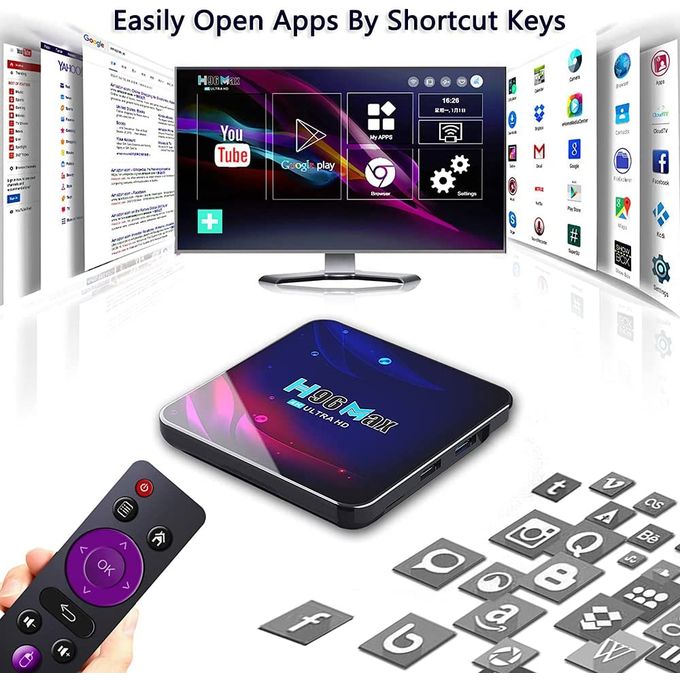 H96 4K Android 11.0 Smart TV Box 4GB RAM + 32GB ROM - Image 3