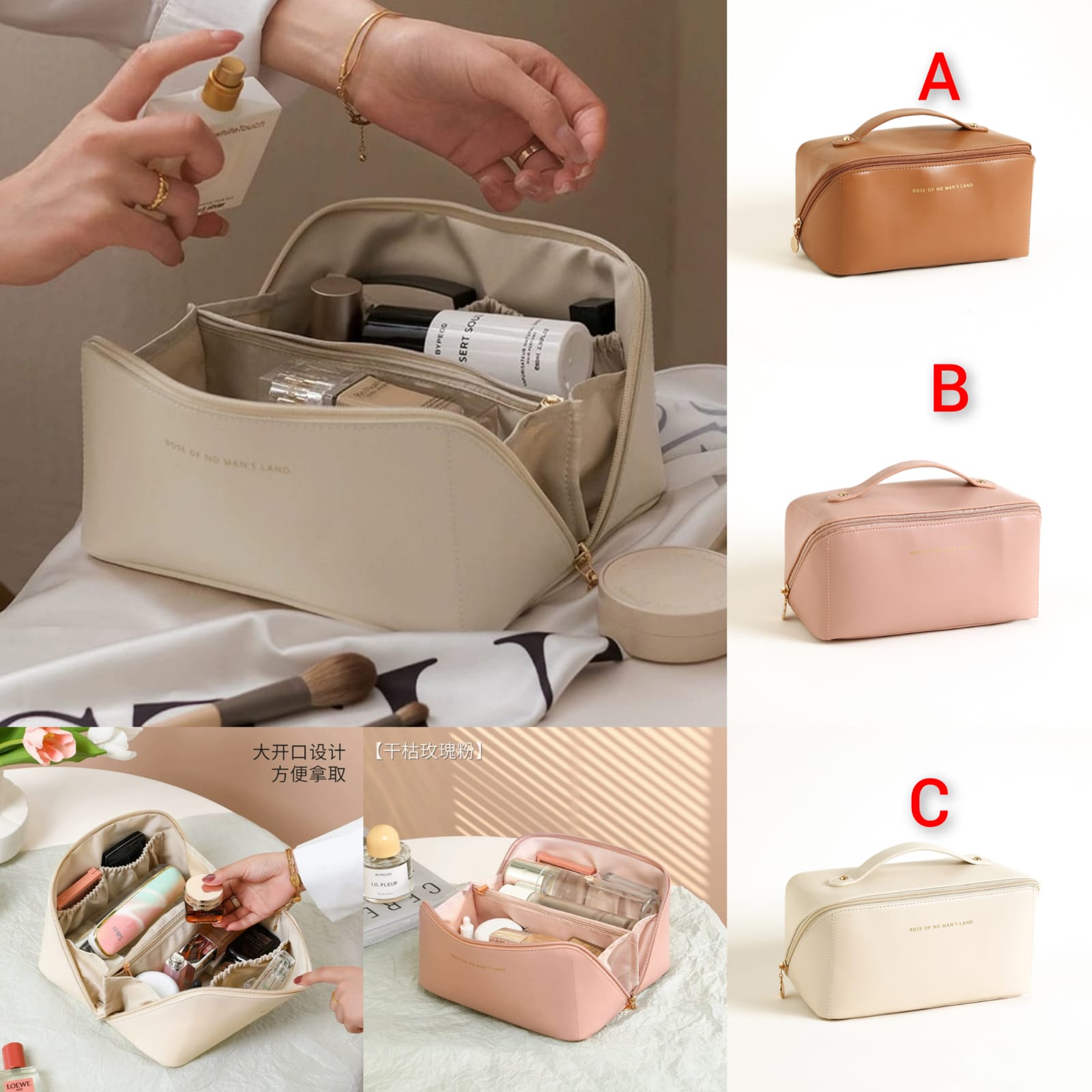Pu leather cosmetic storage bags - Image 5