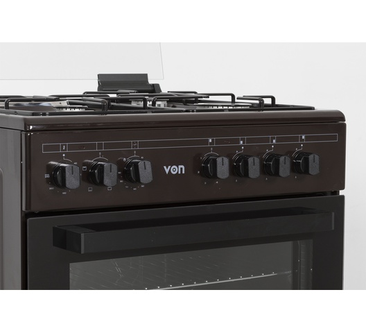 VON Cooker 3 Gas + 1 Electric - VAC6SV31UB Brown + Get a Free Simfer Apron & Mitten set - Image 3