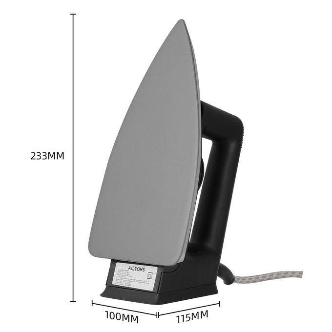 AILYONS HD-199A Electric Dry Iron Box Silver & Black - Image 4