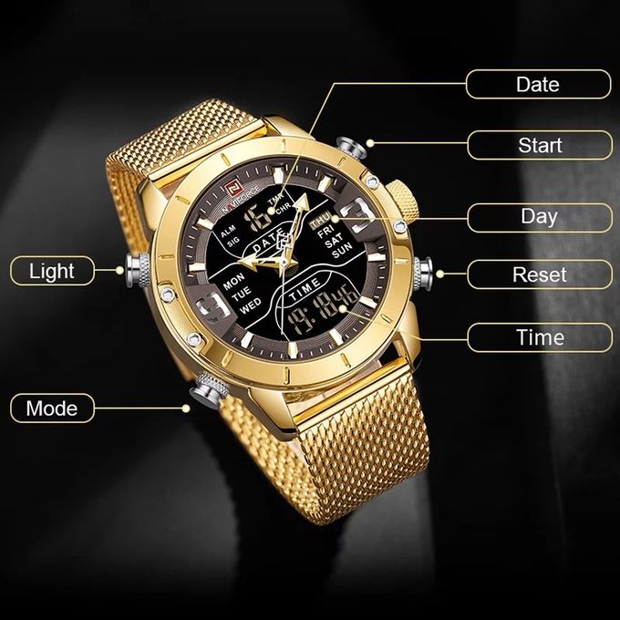 ❤️Naviforce Men Digital Analogue 30M Water Resist Wrist Watch - Image 4