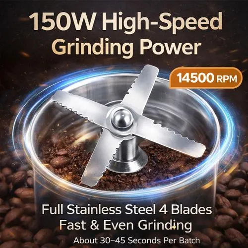 Coffee Grinder Household Cereals Nuts Spices Beans Flour Machine - Image 4