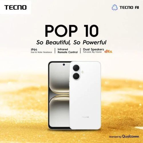 Tecno POP 10 64GB ROM + 2GB RAM (2+2GB EXTENDED)6.67 inch FHD 5000mAh Battery 13MP Main Camera Dual SIM 4.5G FAST NETWORK Android 15 (Go Edition) Mobile Phones Smartphone - Image 3