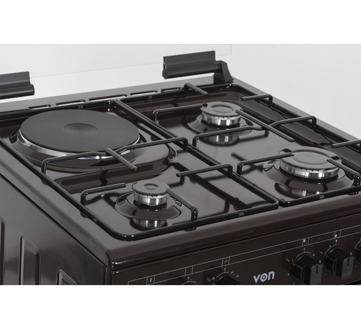 VON Cooker 3 Gas + 1 Electric - VAC6SV31UB Brown + Get a Free Simfer Apron & Mitten set - Image 2